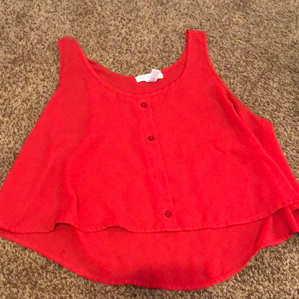 Red crop top